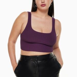 Aritzia Babaton cropped tank in dewberry purple